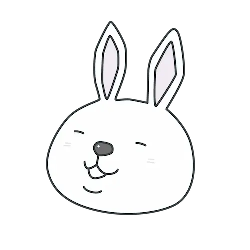 問題を出題するどんうさぎのイラスト